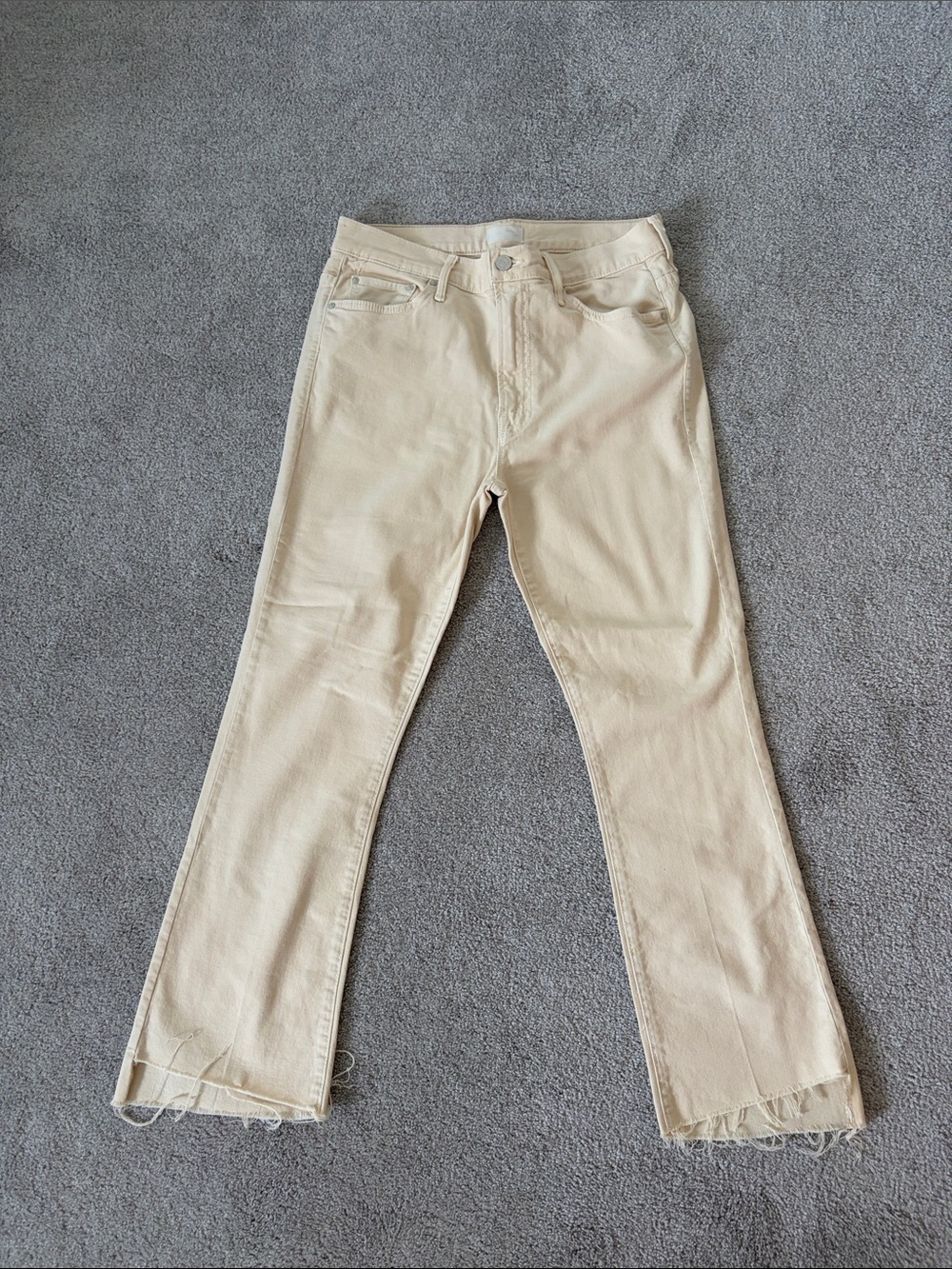 MOTHER Women's Bootcut Jeans in Cream